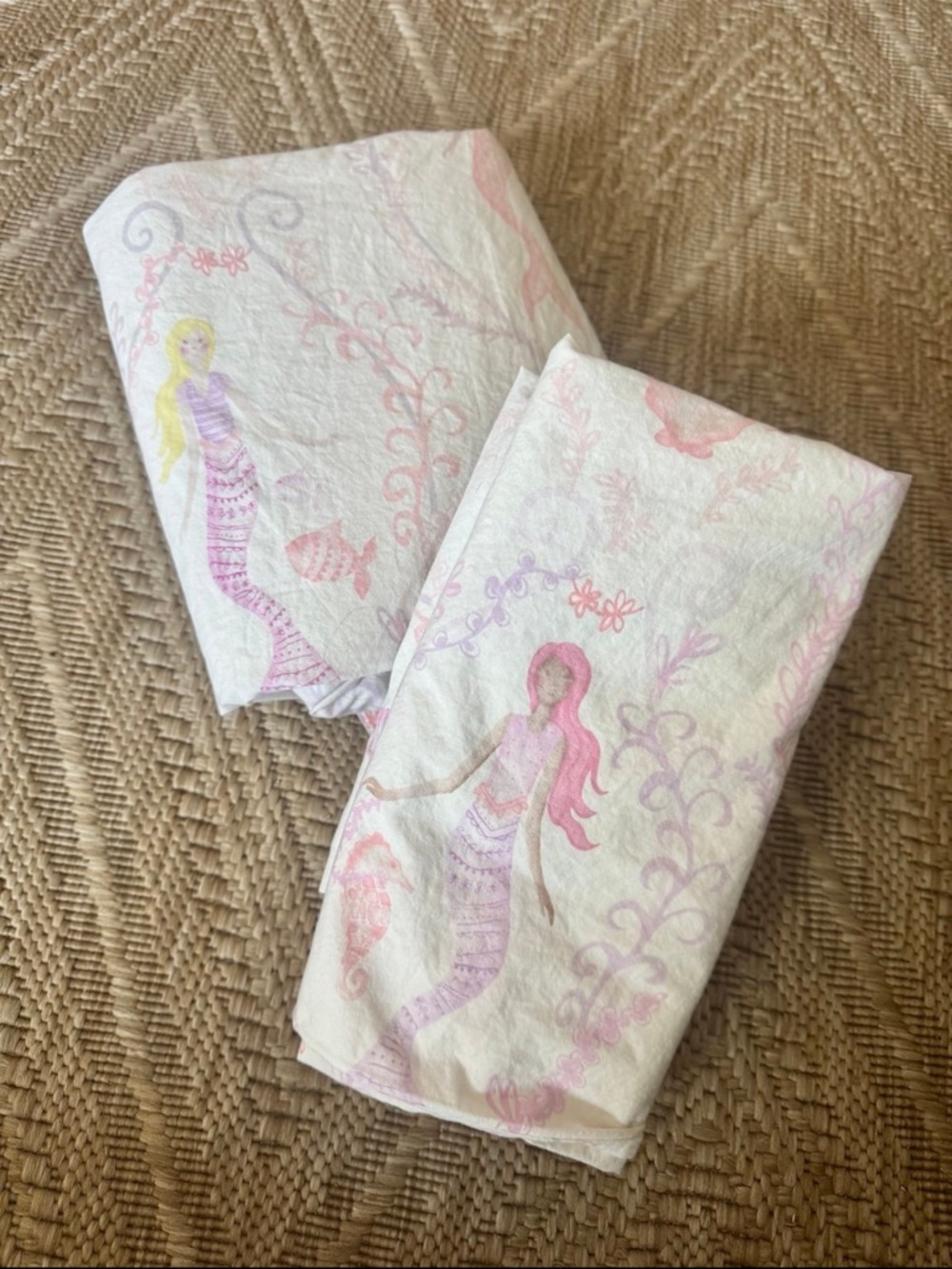 Pottery barn flat sheet and 2 pillow case